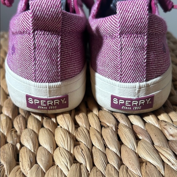 Sperry Women's Pink Canvas Sneakers - Picture 7 of 8
